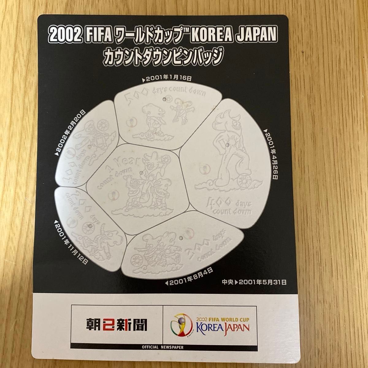2002年 FIFA 日韓 ワールドカップ カウントダウンピンズ(日本 2002年 FIFA 日韓 ワールドカップ カウントダウンピンズ(日本