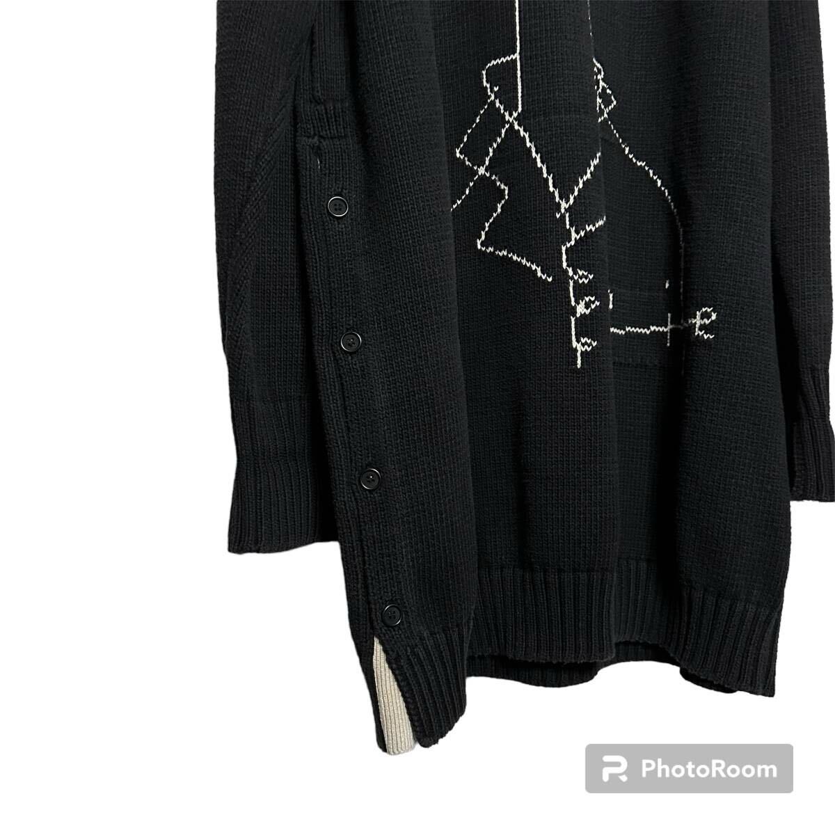 yohjiyamamoto Y'sヨウジヤマモト ワイズロングニットカーディガン yohjiyamamoto Y'sヨウジヤマモト ワイズロングニットカーディガン