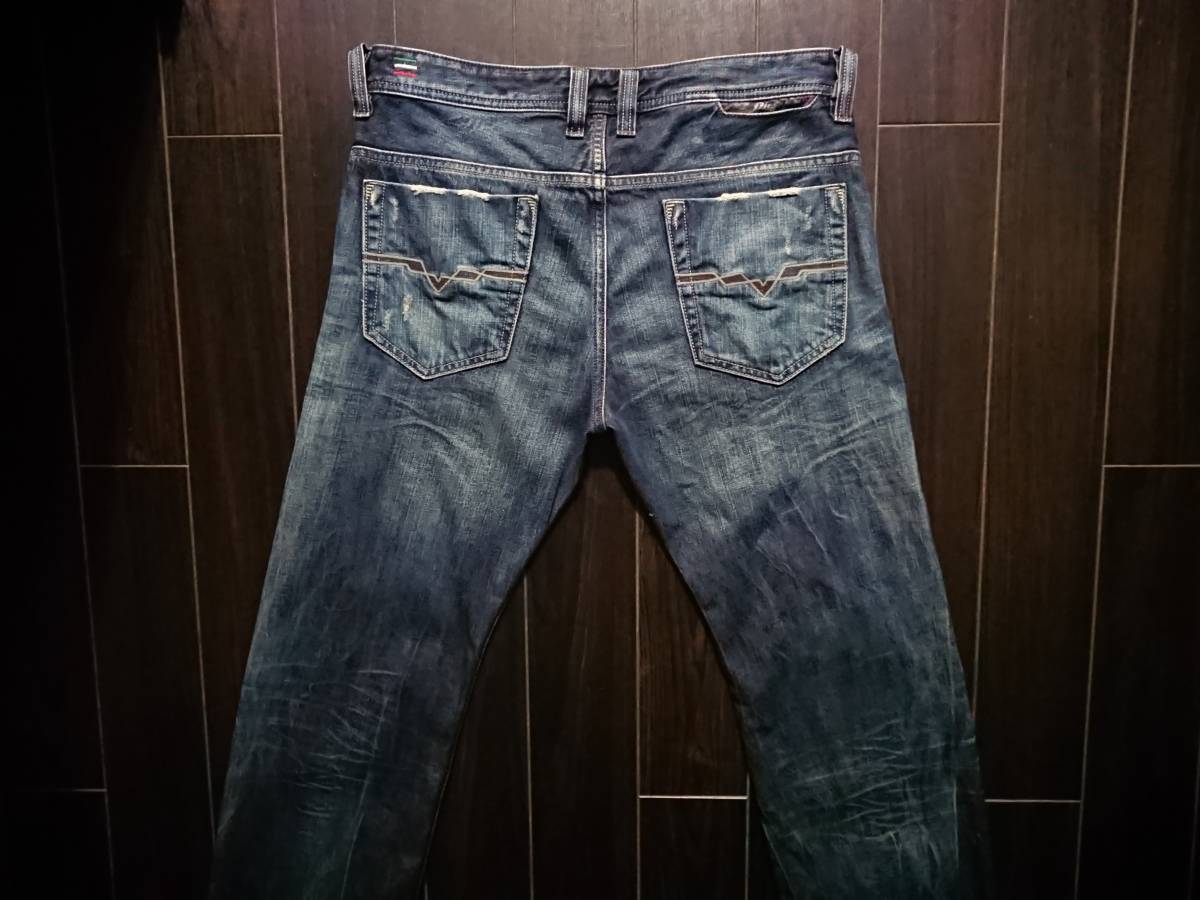 DIESEL♪SAFADO♪REGULAR SLIM-STRAIGHT♪Italy♪ディーゼル♪デニム♪ウォッシュ＆ダメージ♪W29 L32♪WASH 008L9_DIESEL / SAFADO /REGULAR SLIM-STRAIGHT♪