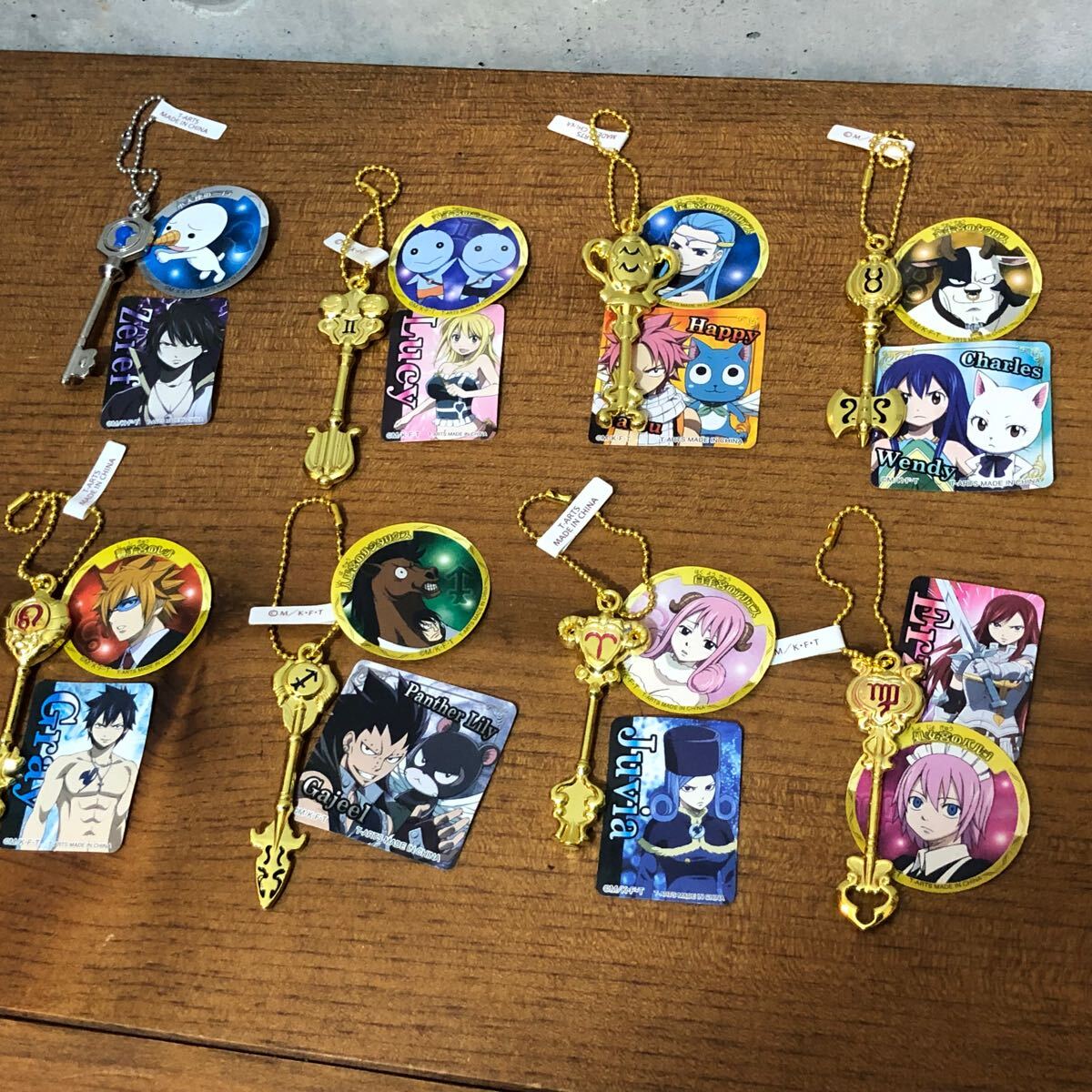 FAIRY TAIL フェアリーテイル 星霊の鍵マスコット ガチャ版全8種