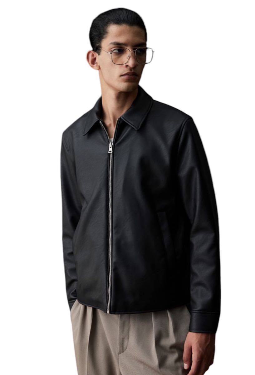 新品 H&M レザージャケット ライダースジャケット 短丈 M|Yahoo 新品 H&M レザージャケット ライダースジャケット 短丈 M|Yahoo