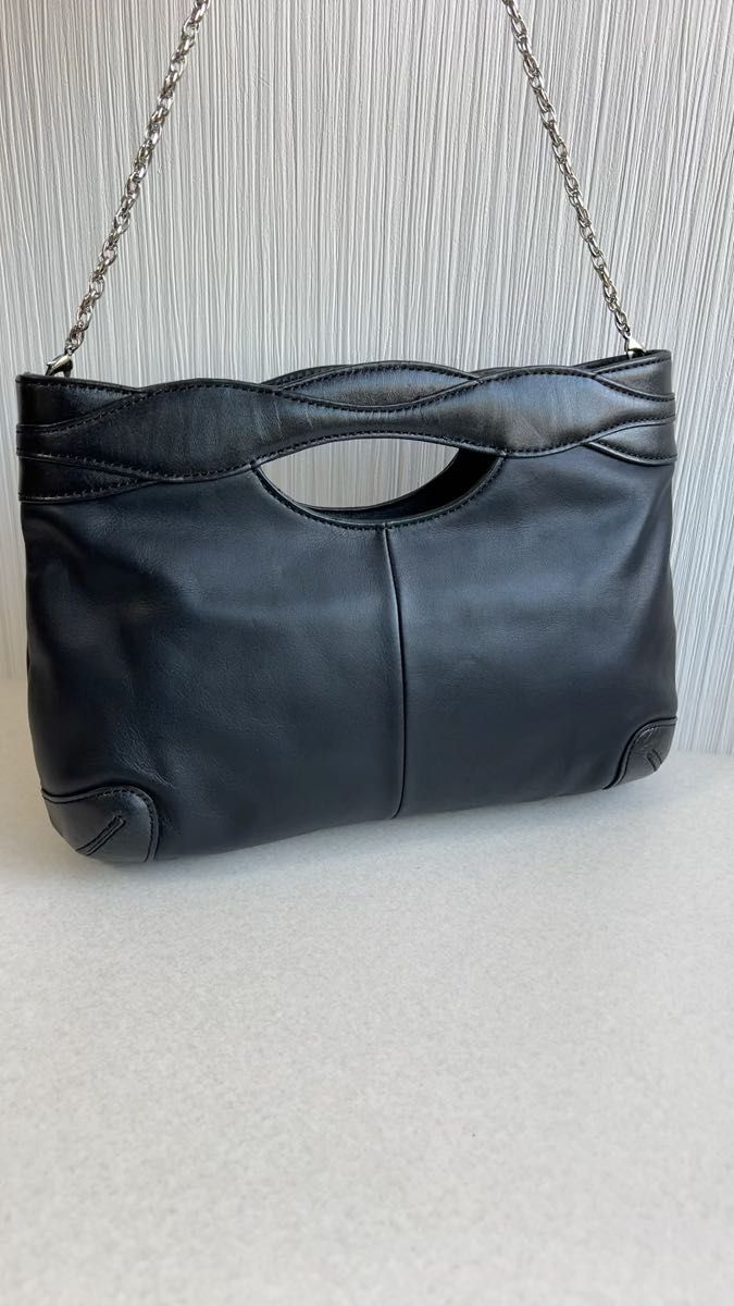 NINA RICH ハンドバッグ ショルダーバッグ レザー チェーンショルダー