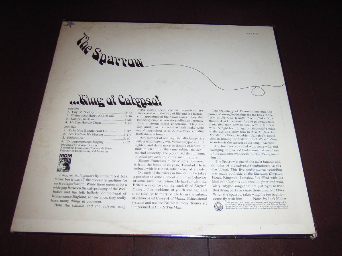 MIGHTY SPARROW / SPARROW-KING OF CALYPSO! /MONO/CALYPSO/UNDER MY SKIN/DETERMINATIONS