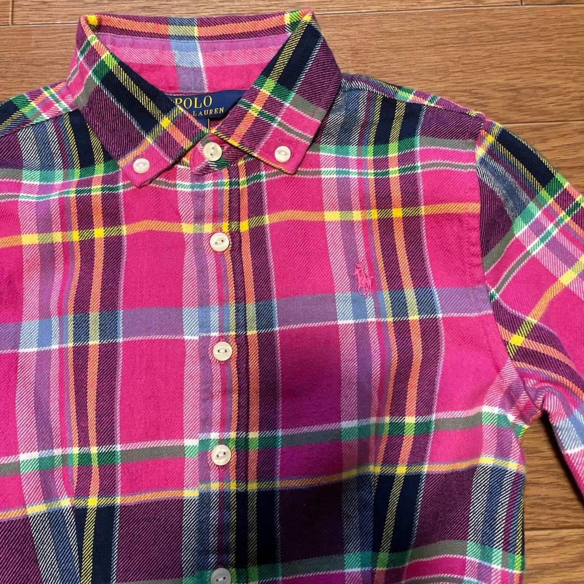 ポロラルフローレン 140 サイズ10 シャツワンピース 新品 タグ ポロラルフローレン 140 サイズ10 シャツワンピース 新品 タグ
