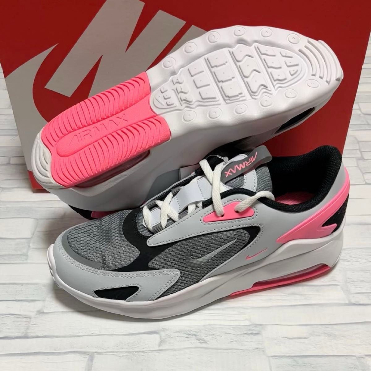 NIKE AIR MAX BOLT (GS) ナイキ エアマックス ボルト ホワイト ピンク スニーカー 新品 24.5㎝