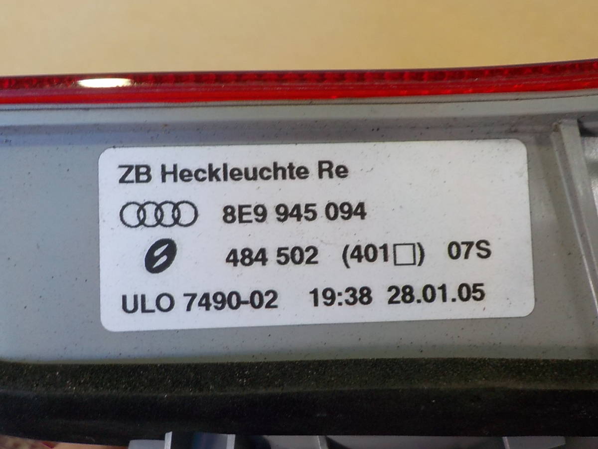  Audi A4 8EBGBF левый правый внутри сторона задний фонарь задние фонари правый руль машина 74528km H17 год 8E9 945 093 8E9 945 094