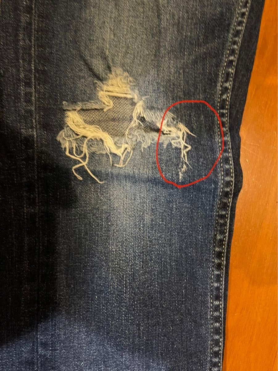 希少サイズ XL GYDA SIDE RIPPED スキニーデニム ブルー 希少サイズ XL GYDA SIDE RIPPED スキニーデニム ブルー
