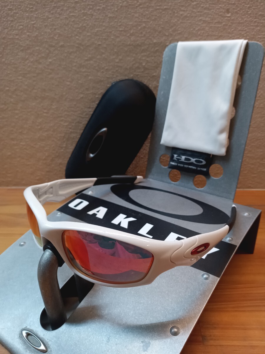 【未使用♪偏光♪】パールホワイト/レギュラーフィット/ストレートジャケット/オークリー/oakley/straight jacket 検サングラス ラン
