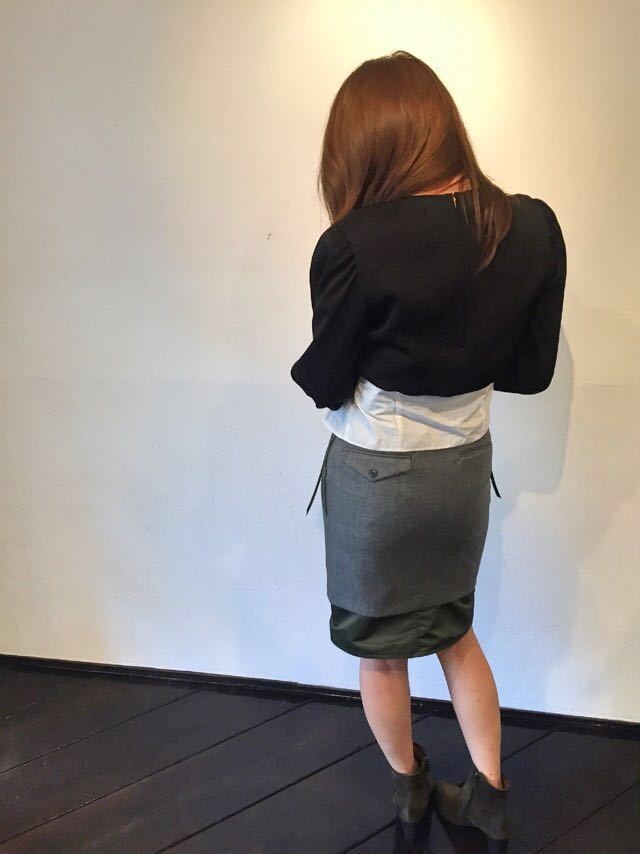 【極美】TOGA PULLA リボン付 ジップ スカート 34 / タイトスカート sacai_画像7