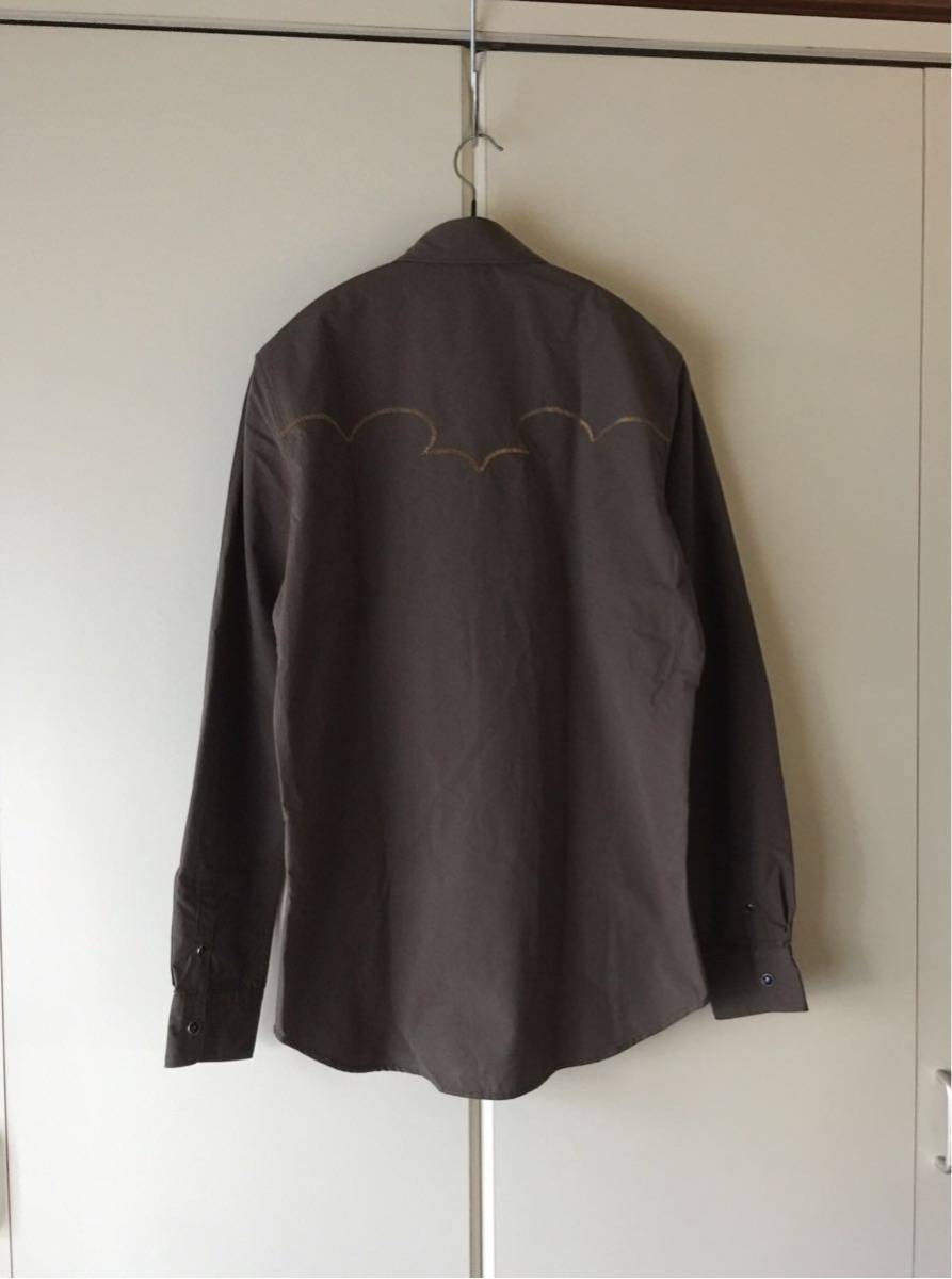 【新品同】TOGA VIRILIS シャツ size 44 / カーキ タイプライター ウエスタンシャツ ドレスシャツ_画像3