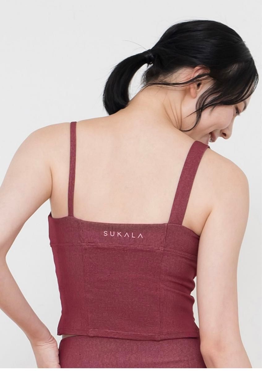 SUKALA リブデニムショートタンクトップ ローズコッパー M SUKALA リブデニムショートタンクトップ ローズコッパー M