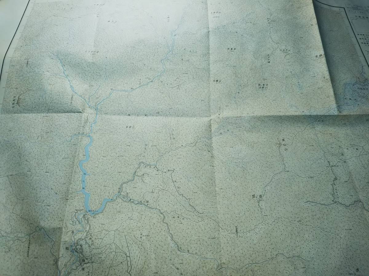 　古地図 　藤原　地図　資料　４６×５８cm　大正元年測量　昭和３５年発行　印刷　　　_画像2