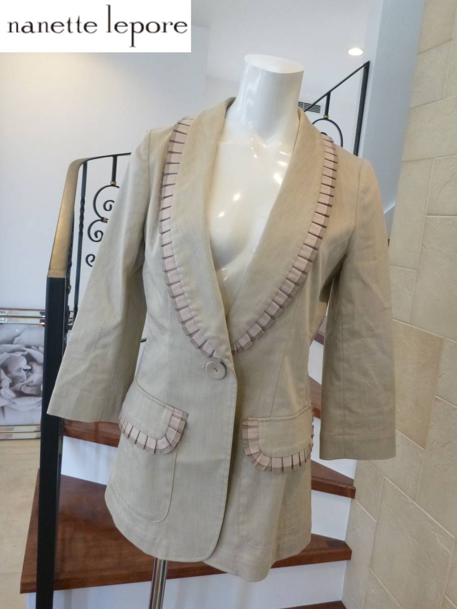 全商品オープニング価格 特別価格】 3.5万 lepore)☆ベージュ ヒダ