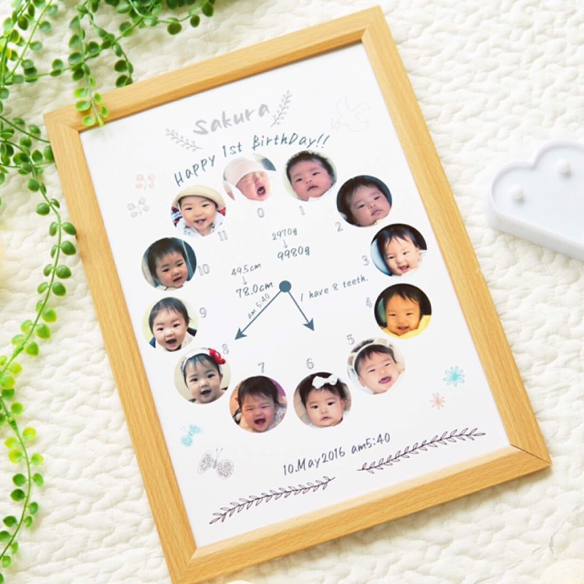 はなはな様 専用ページ 2枚 送料無料 成長時計ポスター 北欧風