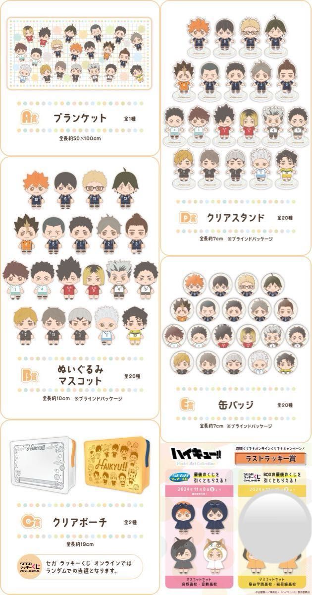 セガ ラッキーくじ「ハイキュー Pastel Art Collection」 1 セガ ラッキーくじ「ハイキュー Pastel Art Collection」 1