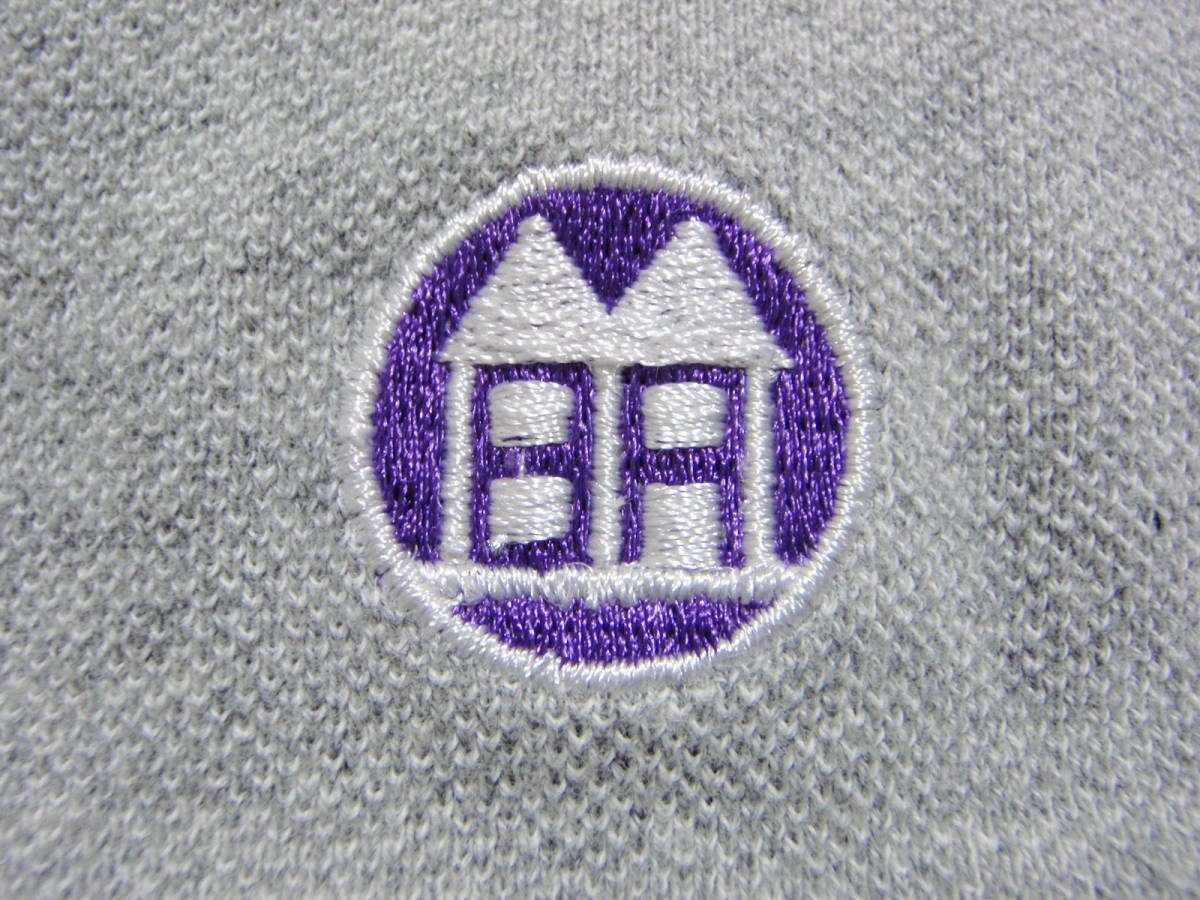 ( uniform carriage 185 jpy ) USED inhabitant inhabitant house Logo embroidery & Logo print polo-shirt with short sleeves ash 