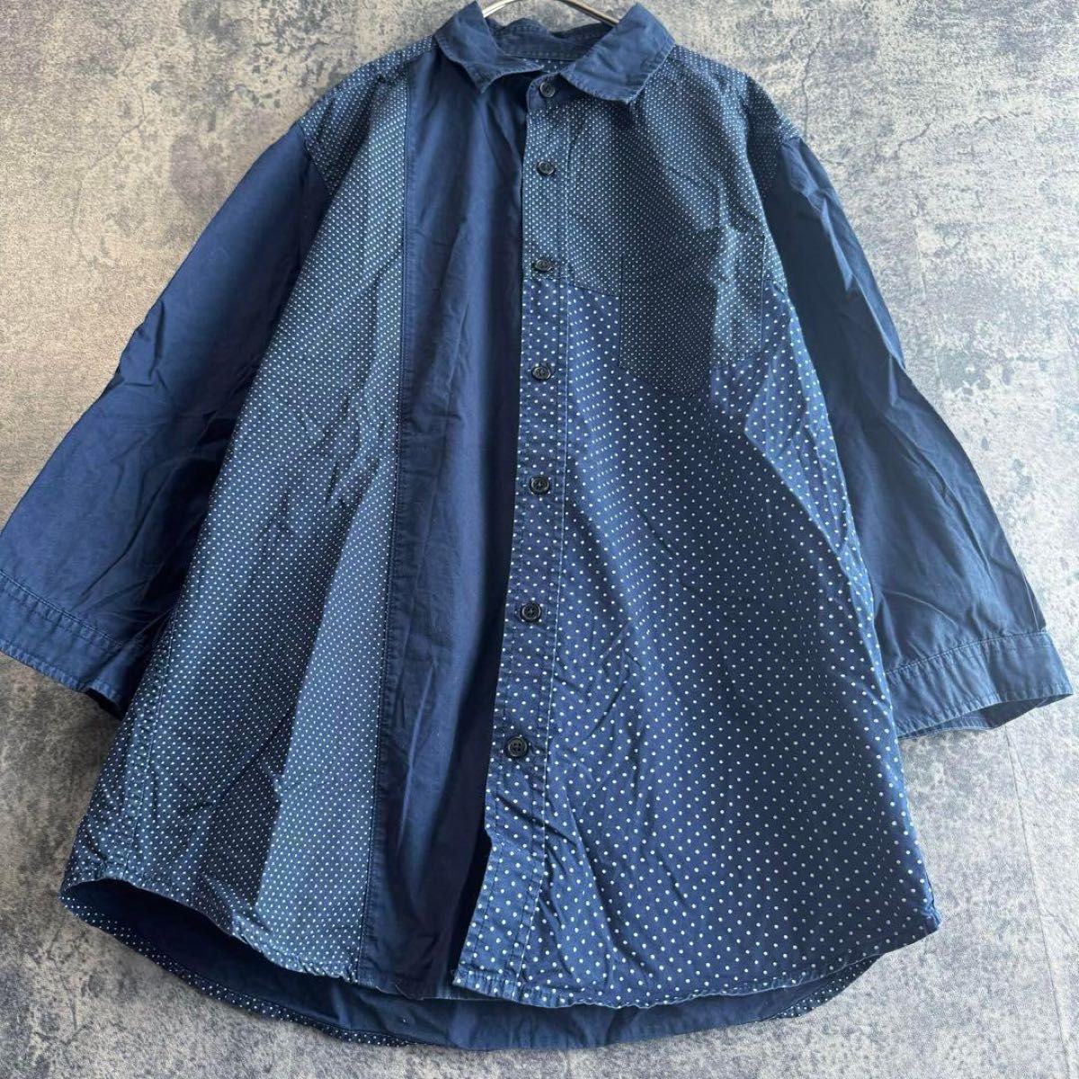 a2029【THE SHOP TK】デザインシャツ ドット柄 切り替え|Yahoo a2029【THE SHOP TK】デザインシャツ ドット柄 切り替え|Yahoo