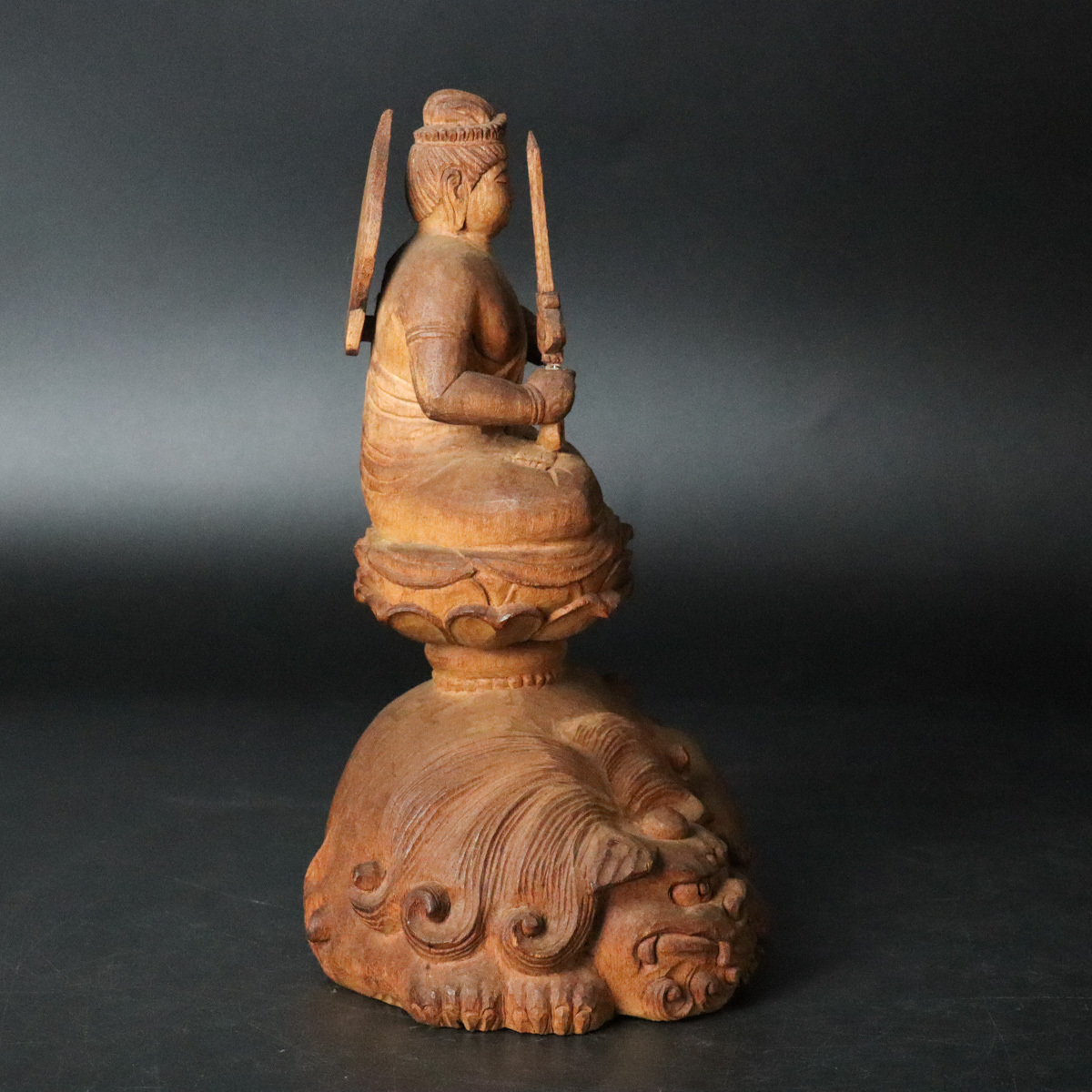 彩色不動明王座像 木彫仏像 仏教美術 精密細工 仏師で仕上げ品 彩色不動明王座像 木彫仏像 仏教美術 精密細工 仏師で仕上げ品
