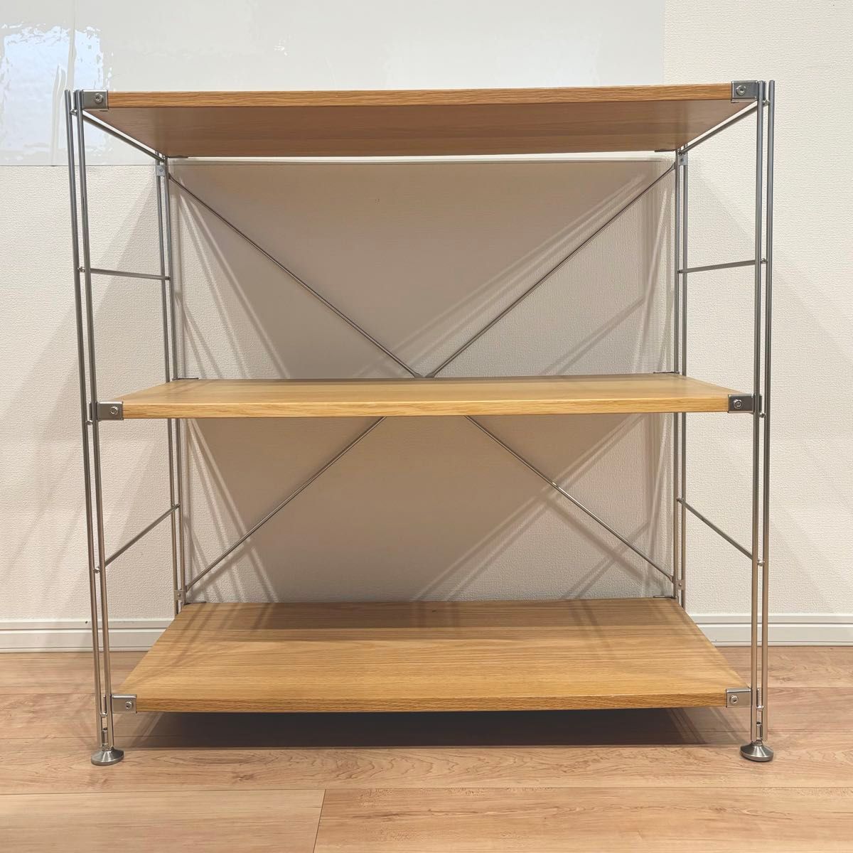 MUJI 無印良品 ステンレス ユニットシェルフ オーク材 棚セット MUJI 無印良品 ステンレス ユニットシェルフ オーク材 棚セット