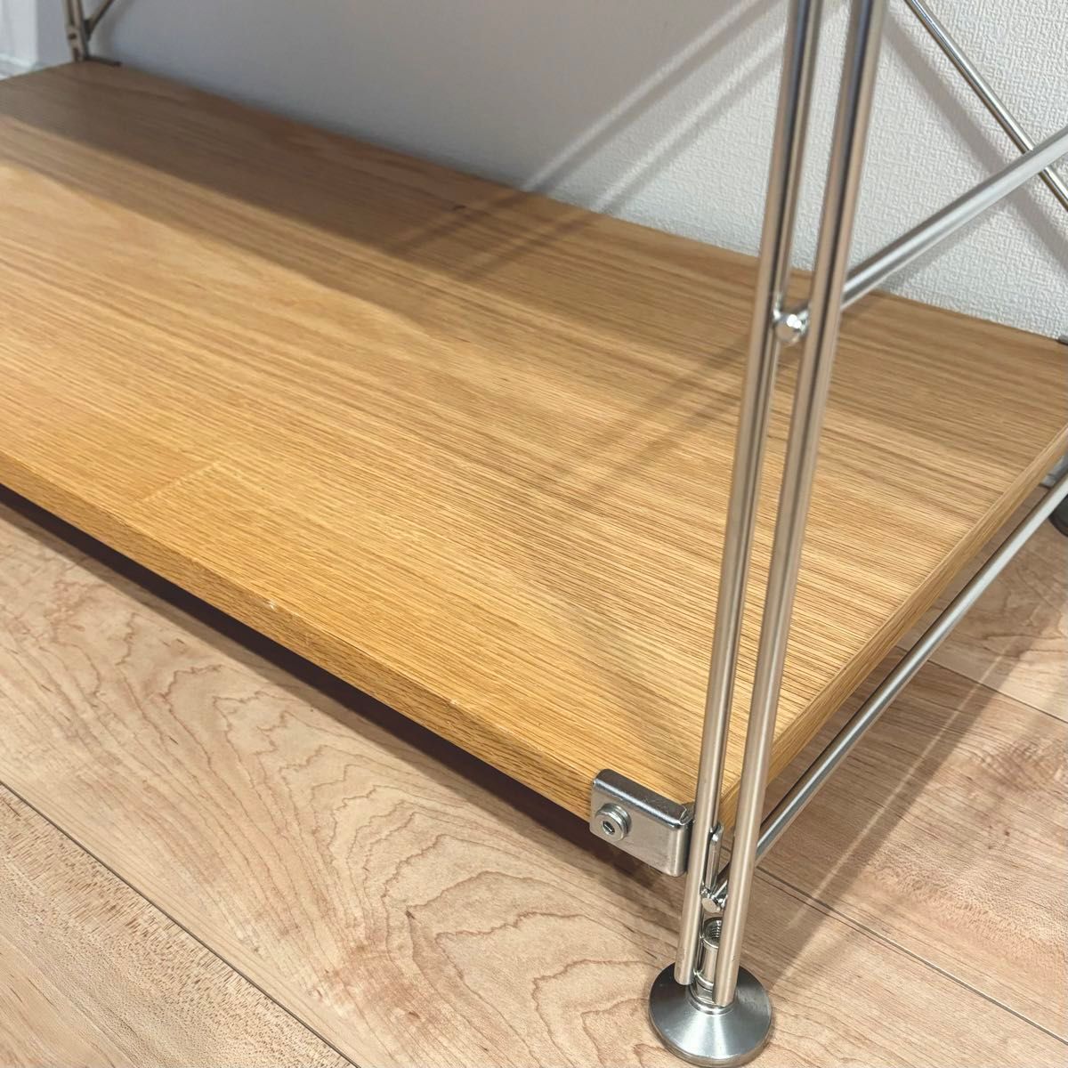 MUJI 無印良品 ステンレス ユニットシェルフ オーク材 棚セット MUJI 無印良品 ステンレス ユニットシェルフ オーク材 棚セット
