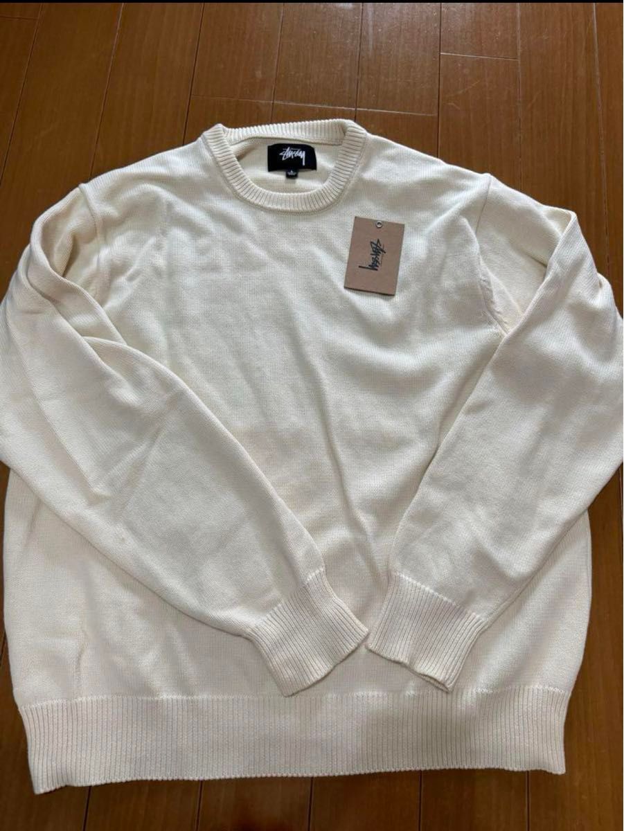 23AW stussy ストゥーシー ニット セーター ホワイト ブラック 23AW stussy ストゥーシー ニット セーター ホワイト ブラック