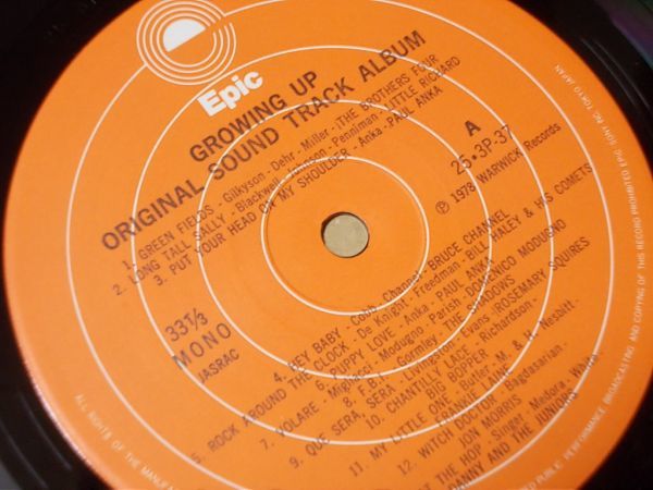 P4635　即決　LPレコード　リトル・リチャード他『グローイング・アップ』　国内盤　帯付　オリジナル・サウンドトラック_画像3