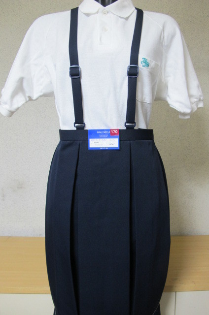 * elementary school student woman winter navy blue skirt 6ps.@hida size 140B new goods poly- 100%