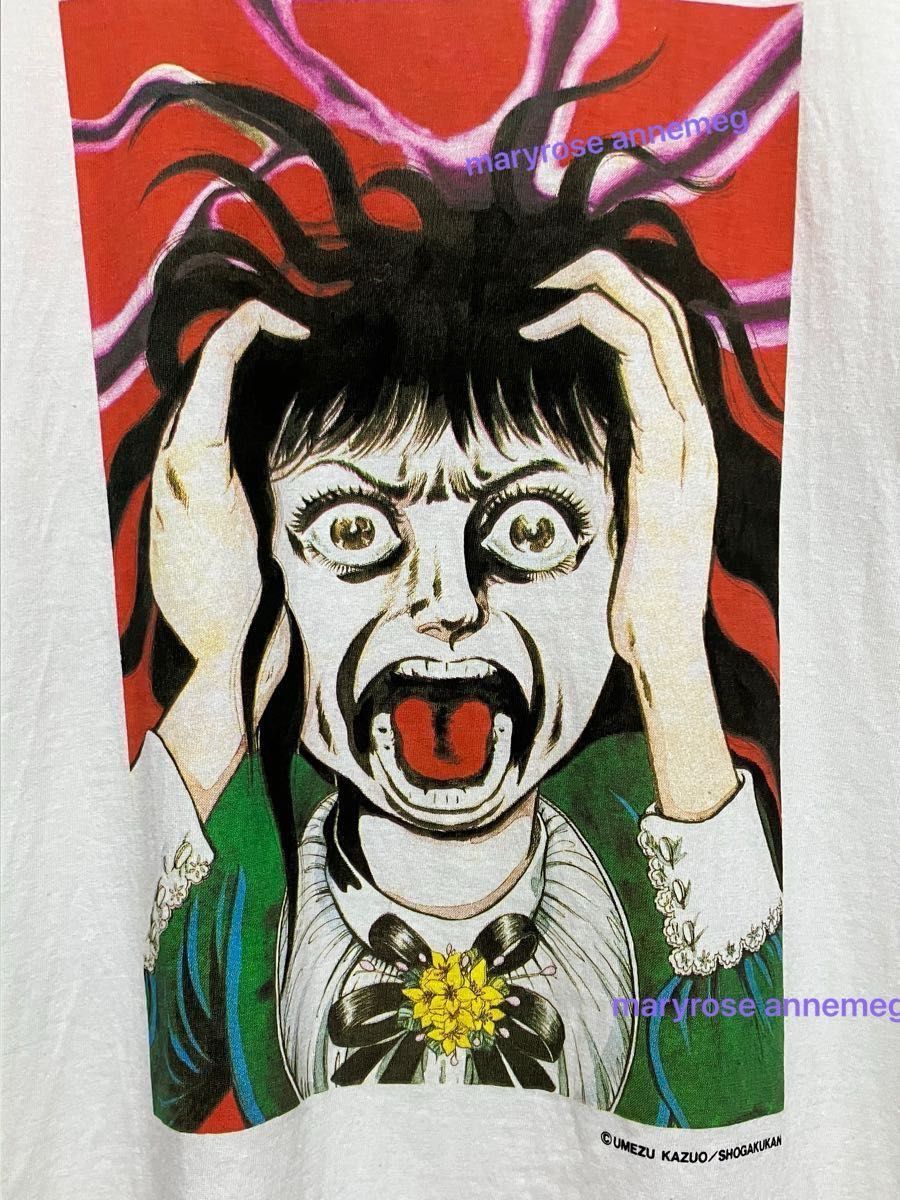 楳図かずお Tシャツ USED 洗礼 さくら ウメカニズム 1995年 着丈 楳図かずお Tシャツ USED 洗礼 さくら ウメカニズム 1995年 着丈