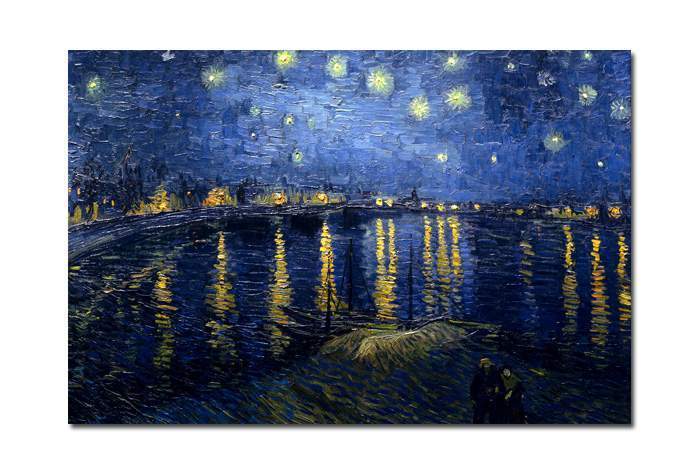 受注制作】アートパネル ゴッホ『ローヌ川の星月夜』 70x100cm x 1枚