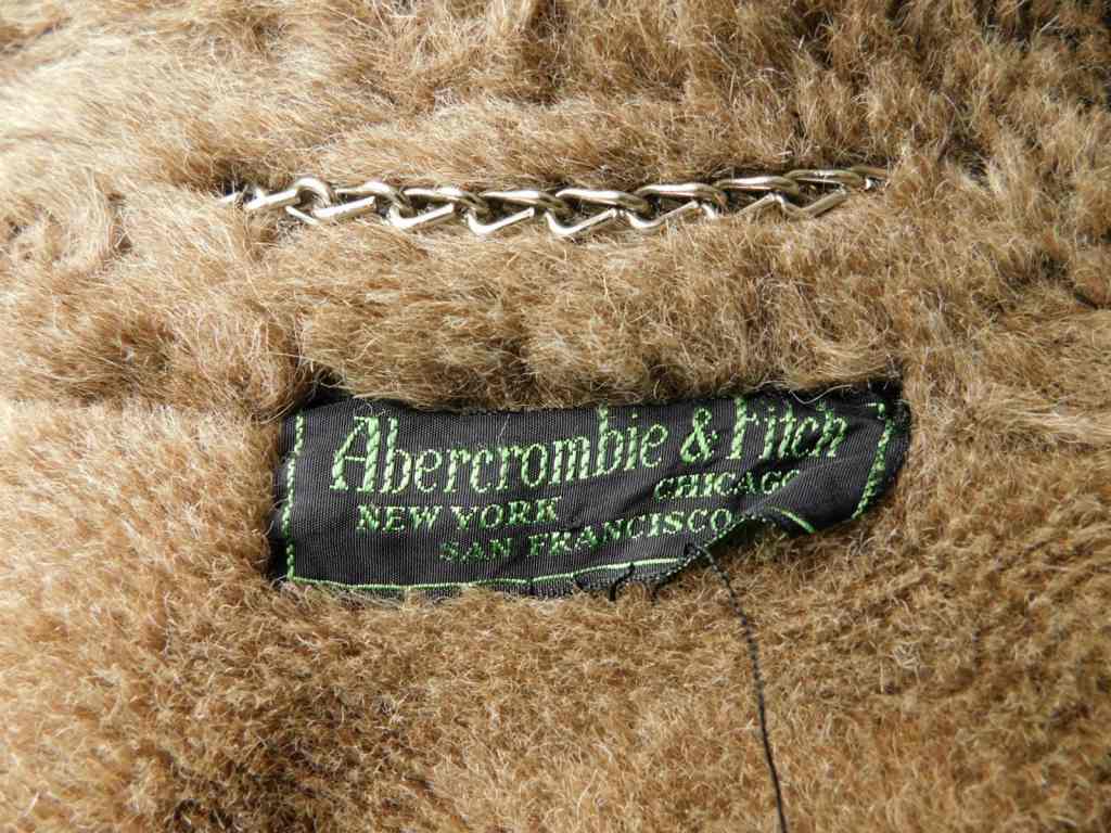 30s40s50s60s Vintage Abercrombie&Fitcha Burke long Be & Fitch Abercrombie & Fitch шерсть gyaba Gin боа подкладка тренчкот 