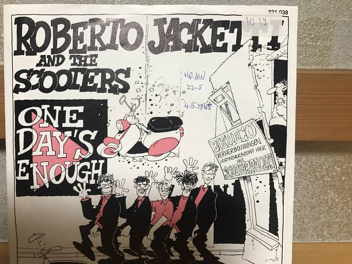 レア モッズ、パワーポップ、ネオアコ ROBERTO JACKETTI AND THE SCOOTERS ONEDAYS ENOUGH 7インチレコード_シール、落書きあり