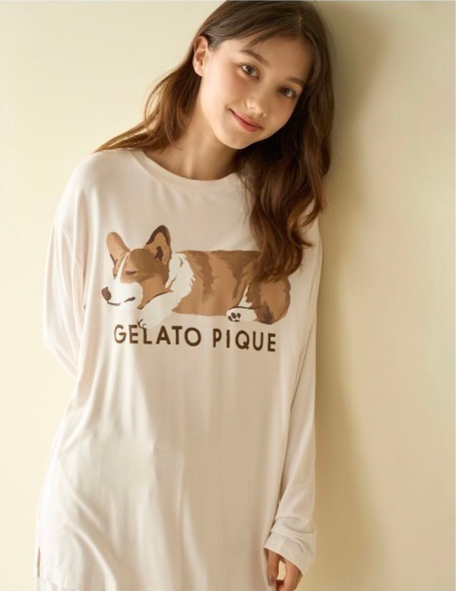 ジェラートピケ コーギー 犬 パジャマ 部屋着 ルームウェア T ジェラートピケ コーギー 犬 パジャマ 部屋着 ルームウェア T