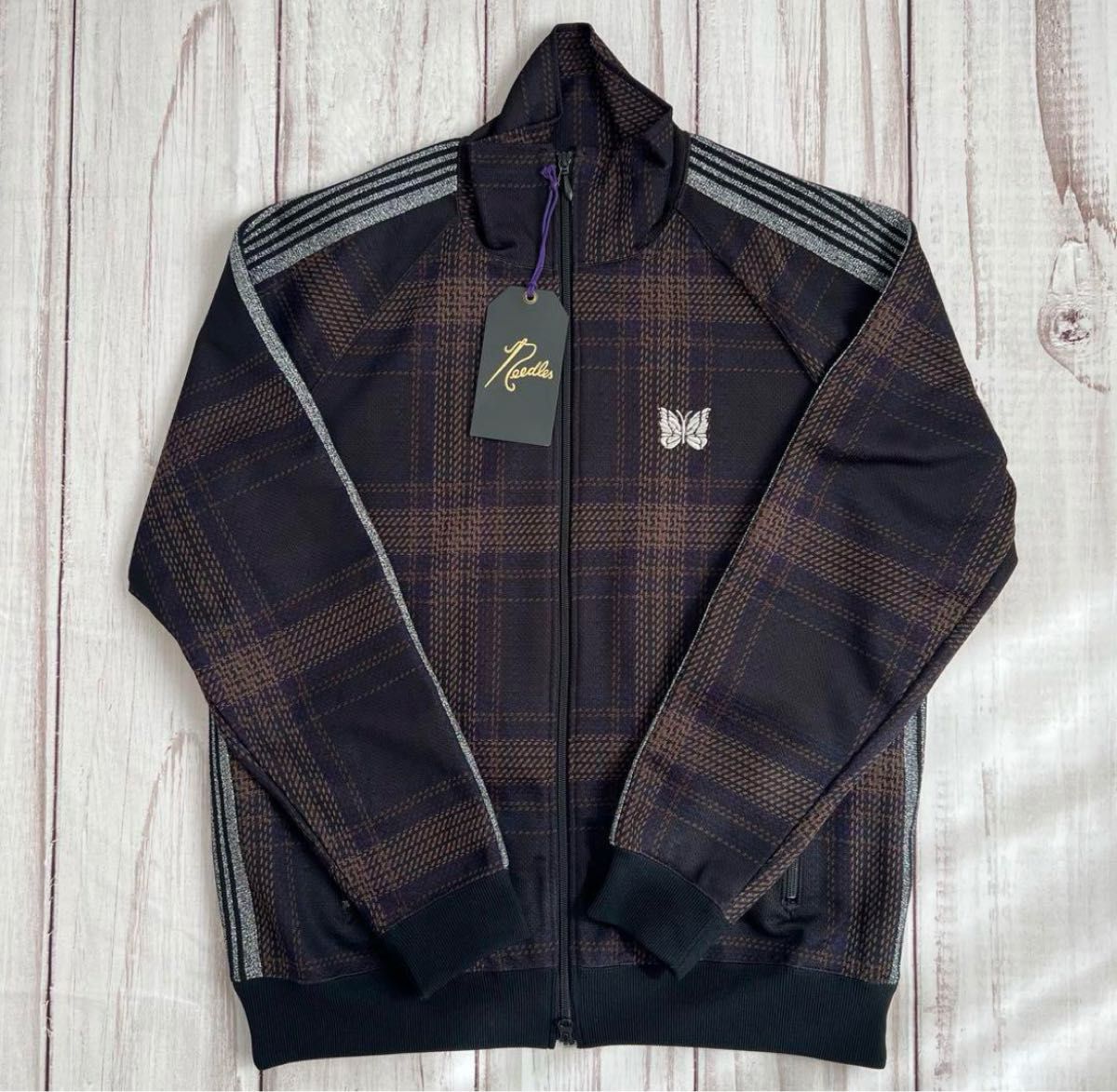 needles 23aw 直営店 トラックジャケット ブラウン チェック L needles 23aw 直営店 トラックジャケット ブラウン チェック L