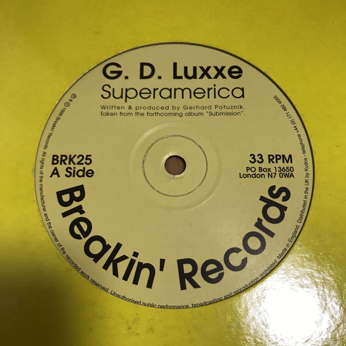 【Electro】G.D. Luxxe / Superamerica - Breakin' Records エレクトロ_画像1