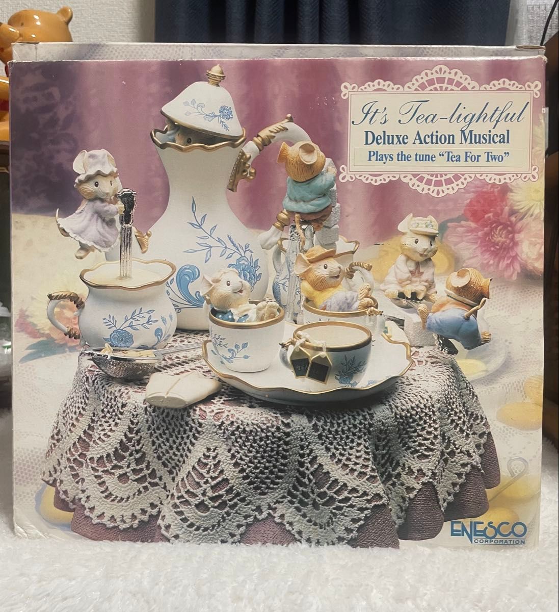 エネスコ オルゴール ティーパーティ ネズミ レトロ ENESCO エネスコ オルゴール ティーパーティ ネズミ レトロ ENESCO