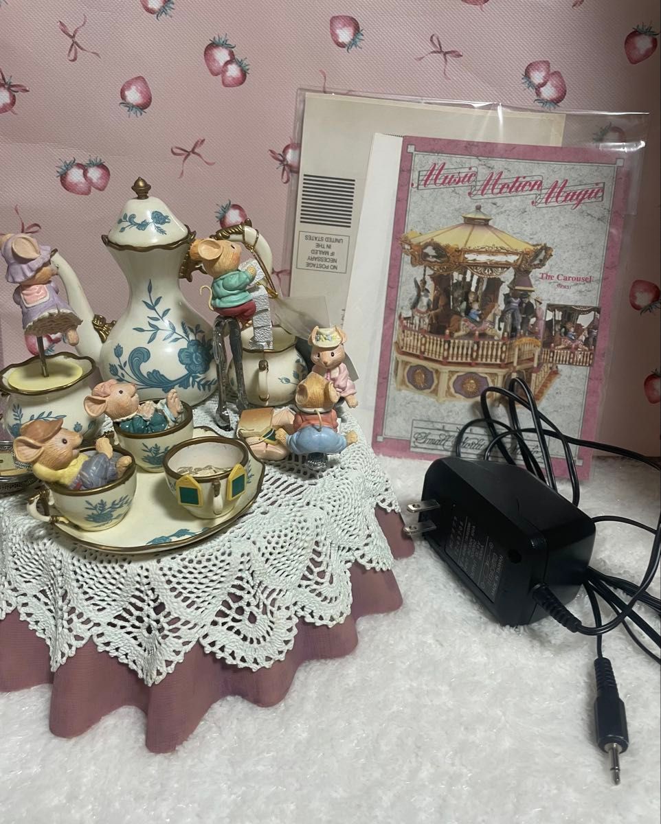 エネスコ オルゴール ティーパーティ ネズミ レトロ ENESCO エネスコ オルゴール ティーパーティ ネズミ レトロ ENESCO