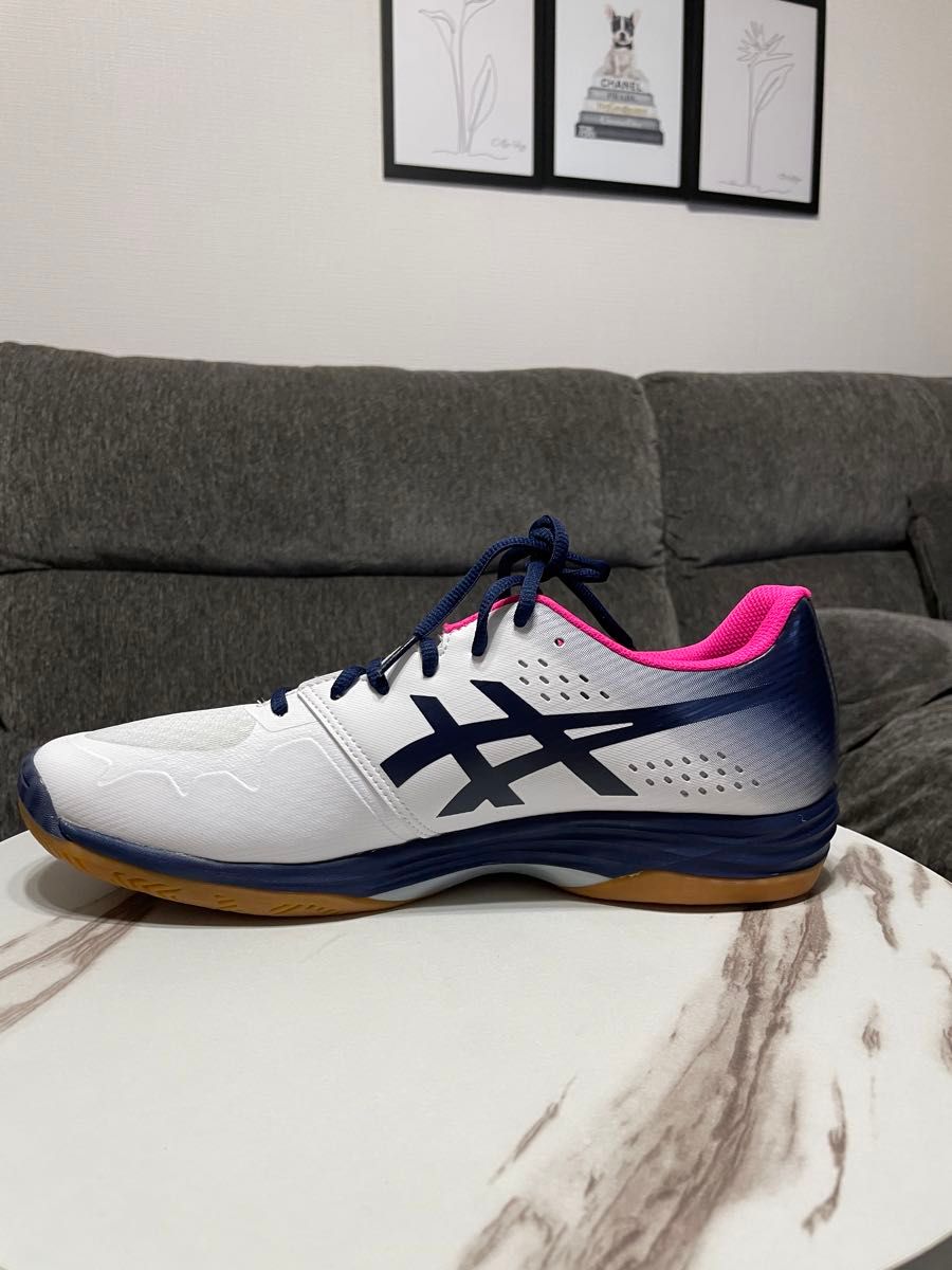 アシックスasics バレーボール シューズ GEL-TACTIC 白紺ピンク アシックスasics バレーボール シューズ GEL-TACTIC 白紺ピンク