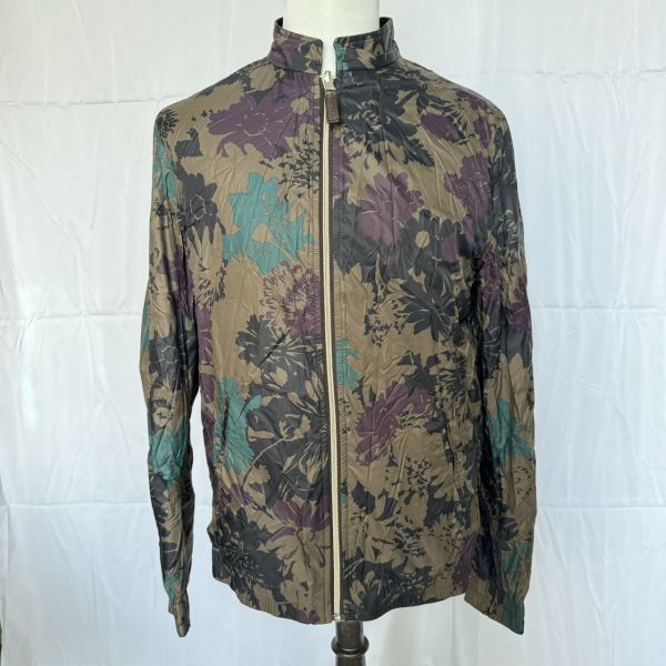 【1円スタート】【ヴィンテージ】ETRO エトロ リバーシブル ジャケット 薄手 バーガンディ x マルチカラー