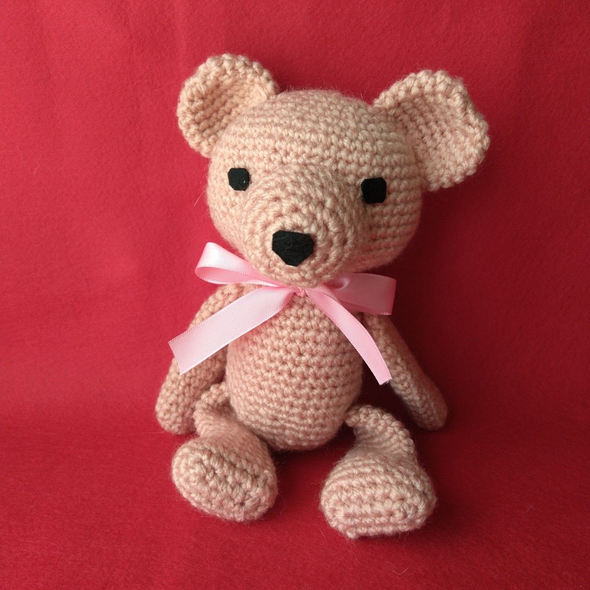 編みぐるみ/ハンドメイド/毛糸/クマさん/かぎ針編み/編みたて未 編みぐるみ/ハンドメイド/毛糸/クマさん/かぎ針編み/編みたて未