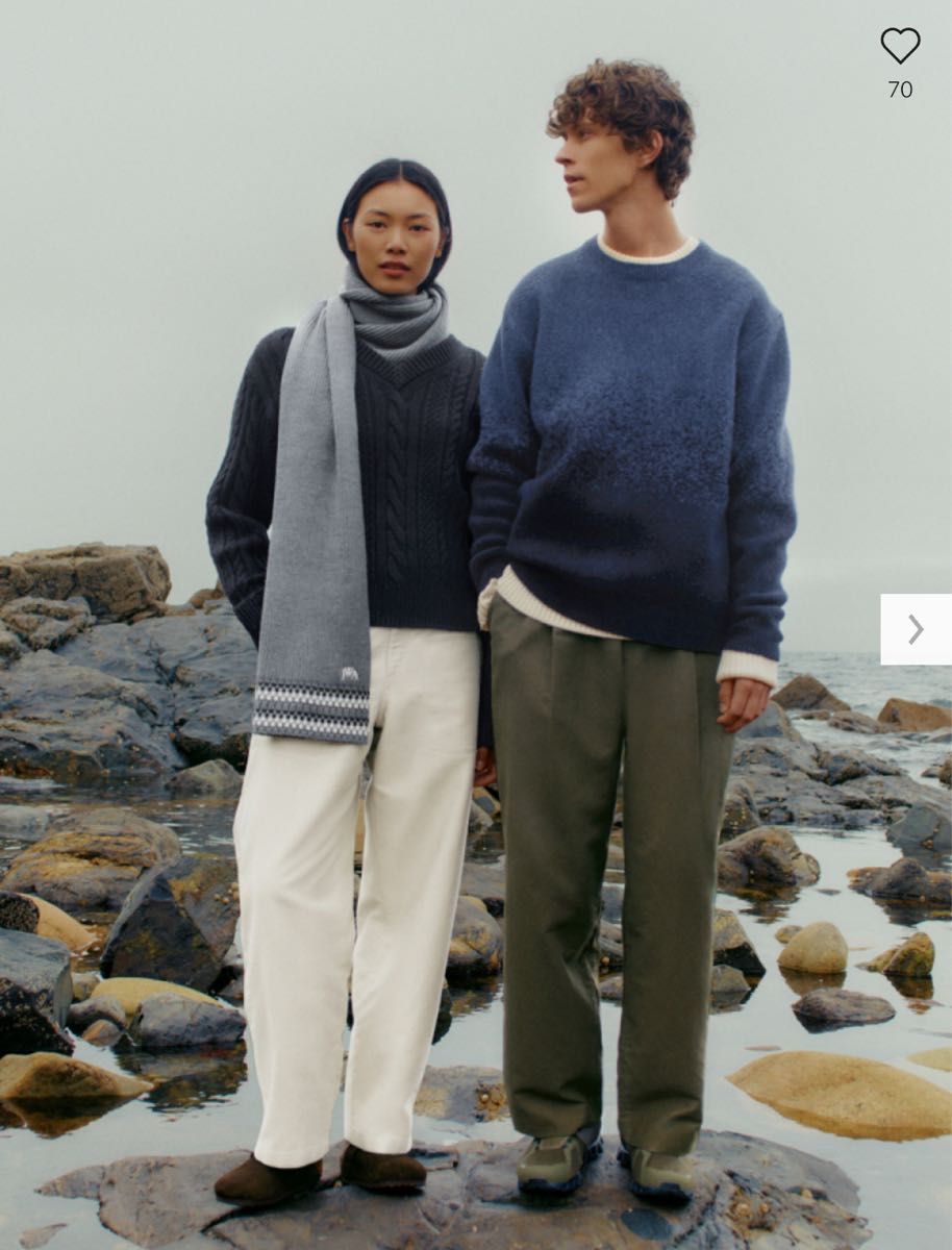 新品ユニクロ JWアンダーソンスフレヤーングラデーションクルー 新品ユニクロ JWアンダーソンスフレヤーングラデーションクルー