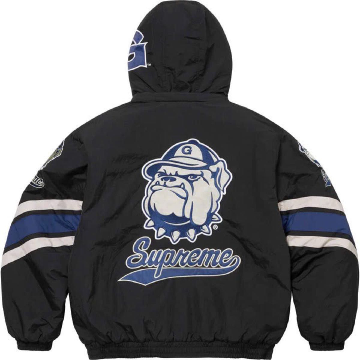 Supreme x Mitchell & Ness NCAA Hooded Stadium Jacket Supreme x Mitchell & Ness NCAA Hooded Stadium Jacket