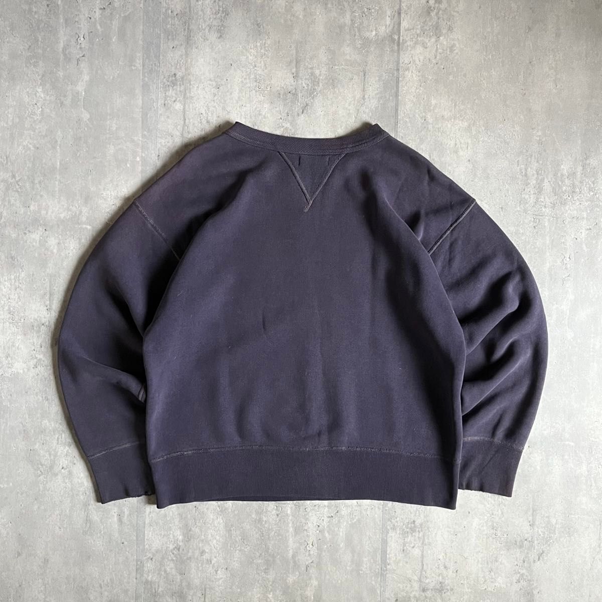 McCOY】スウェット フェード USMC 前V ガゼット ボロ 茄子紺 McCOY】スウェット フェード USMC 前V ガゼット ボロ 茄子紺