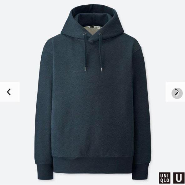 §　未使用 タグ付き UNIQLO U スウェットプルパーカー(長袖) ★M ブルー 2018AW ユニクロユー　ルメール