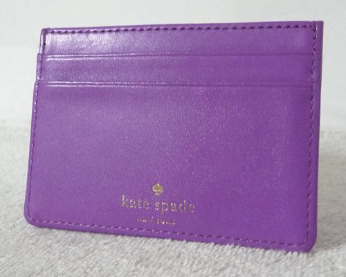 * beautiful goods * Kate Spade katespade leather - pull purple ticket holder card-case pass case 