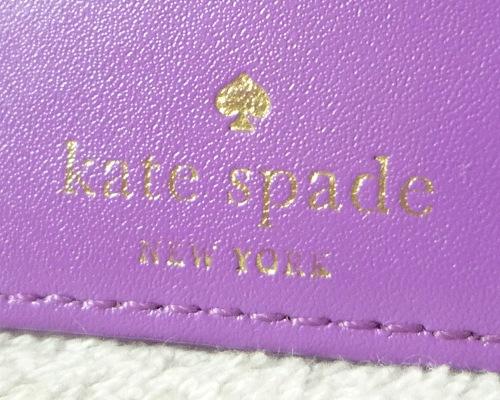 * beautiful goods * Kate Spade katespade leather - pull purple ticket holder card-case pass case 