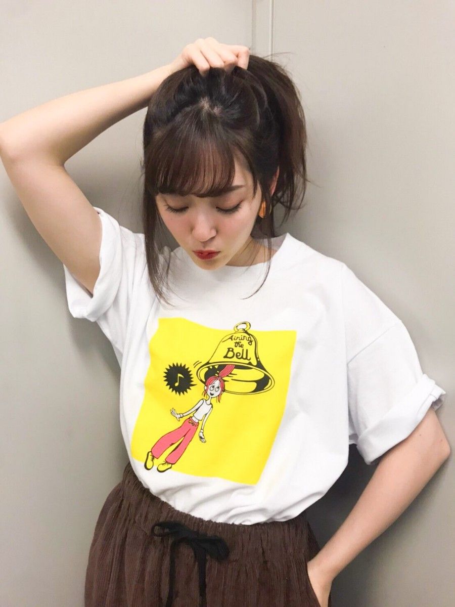 鈴木愛理LIVE2020AiringtheBellビッグシルエットロングTシャツ 鈴木愛理 LIVE 2020 Airing the Bell ビッグシルエットTシャツ L