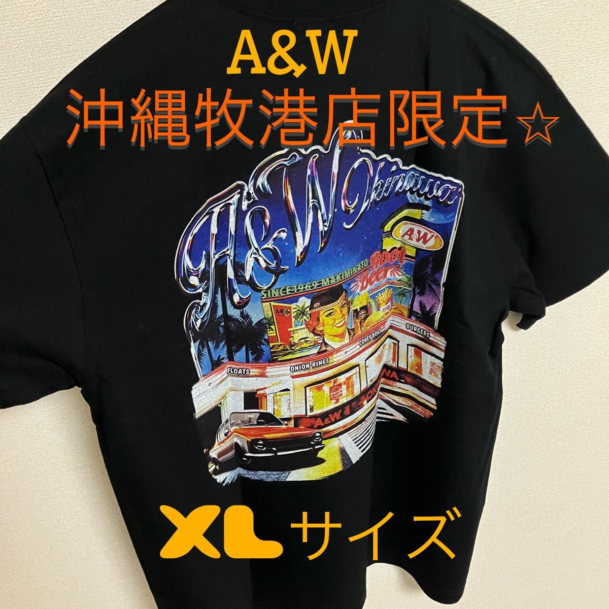 新品 A&W グッズ Tシャツ メンズ レディース ブラック XLサイズ 新品 A&W グッズ Tシャツ メンズ レディース ブラック XLサイズ