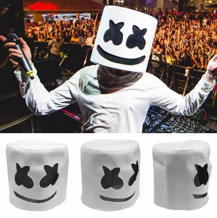 ヤフオク Dj Marshmello マシュメロ マスク 被り物 仮装