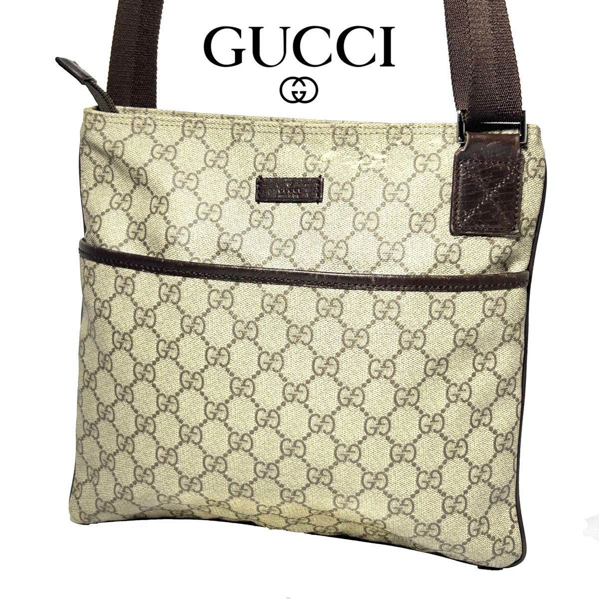 GUCCI グッチ GGスプリーム 斜め掛け ショルダーバッグ GG柄 GUCCI グッチ GGスプリーム 斜め掛け ショルダーバッグ GG柄