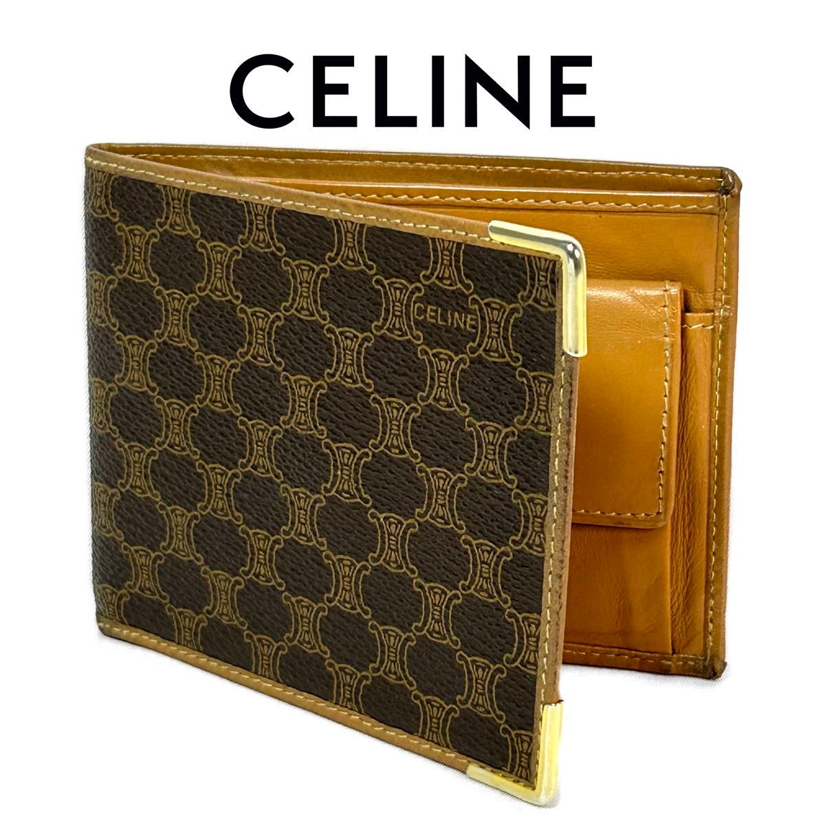 希少 】 CELINE オールド セリーヌ 二つ折り 財布 マカダム M07 希少 】 CELINE オールド セリーヌ 二つ折り 財布 マカダム M07